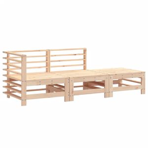 vidaXL 3 Piece Garden Lounge Set Solid Wood Pine