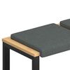 vidaXL Bench Cushion 2 pcs Fabric Dark Grey Depth 35 cm