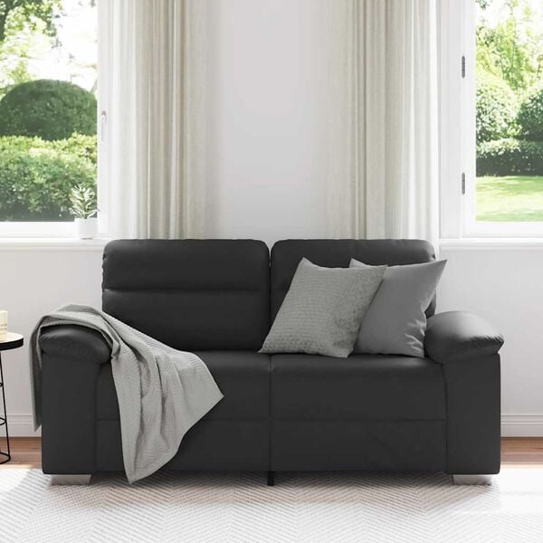 vidaXL 2-Seater Sofa&nbsp;Black 120 cm Faux Leather