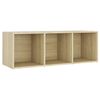 vidaXL 3 Piece TV Cabinet Set Sonoma Oak Engineered Wood