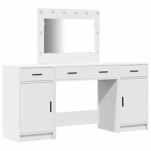 vidaXL Dressing Table 3 pcs White 78.5 x 41 x 135 cm Engineered Wood