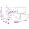 vidaXL TV Cabinet White 80x35x50 cm Engineered Wood