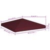 vidaXL Gazebo Top Cover 310 g/m² 3x3 m Bordeaux