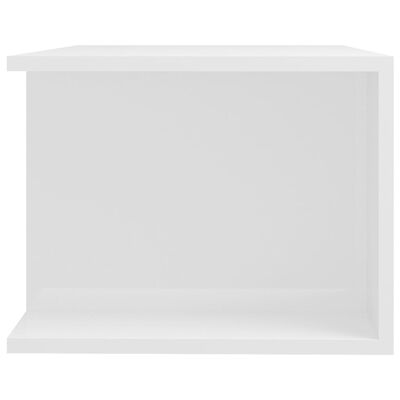 vidaXL TV Cabinet with LED Lights High Gloss White 90x39x30 cm