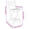 vidaXL Outdoor Bar Stools with Footrests 2 pcs Foldable Bamboo