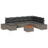 vidaXL Garden Sofa Set 9 pcs Grey