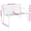 vidaXL Garden Bench 120 cm Wood and Iron