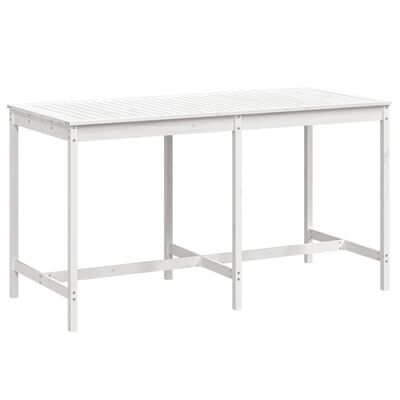 vidaXL Garden Table White 203.5x90x110 cm Solid Wood Pine