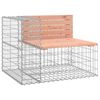 vidaXL Garden Bench Gabion Design 184x71x65.5 cm Solid Wood Douglas