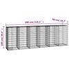 vidaXL Gabion Wall with Covers Galvanised Steel 300x50x100 cm