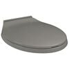 vidaXL Soft-Close Toilet Seat Grey Oval