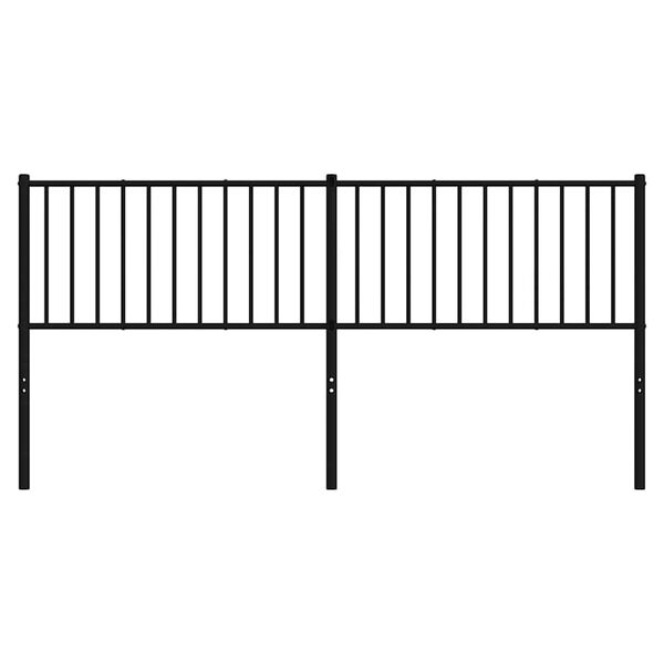 vidaXL Metal Replace Headboard Black 180 cm