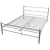 vidaXL Bed Frame without Mattress Grey Metal Double Size