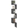 vidaXL Wall Corner Shelf Grey 20x20x127.5 cm Engineered Wood