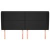 vidaXL Headboard with Ears Black 163 cm Faux Leather