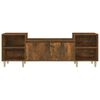 vidaXL TV Cabinet Smoked Oak 160x35x55 cm Engineered Wood