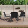 vidaXL 5 Piece Garden Dining Set with Cushions Poly Rattan and Steel