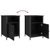 vidaXL Bedside Cabinet Black 40x42x60 cm Engineered Wood