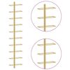 vidaXL Wall-mounted Wine Rack for 10 Bottles 2 pcs Gold Metal