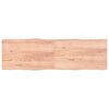 vidaXL Table Top Light Brown 200x60x(2-4)cm Treated Solid Wood Live Edge
