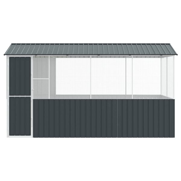 vidaXL Bird Cage Anthracite 410 x 210 x 230 cm Galvanised steel