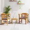 vidaXL Garden Rose Lounge Set with Cushion 3 pcs Solid Acacia Wood