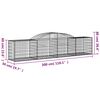 vidaXL Arched Gabion Baskets 17 pcs 300x50x60/80 cm Galvanised Iron