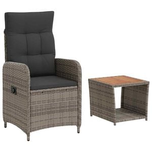 vidaXL Garden Lounge Set 2 pcs Light Grey and Dark Grey