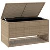 vidaXL Outdoor Cushion Box Beige 100x55x55.5 cm Poly Rattan