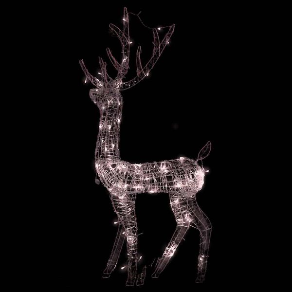 vidaXL Acrylic Reindeer Christmas Decoration 140 LEDs 120cm Warm White