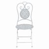 vidaXL 3 Piece Bistro Set Steel Greyish White