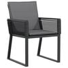vidaXL Garden Chairs with Cushions 4 pcs Black Poly Rattan