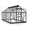 vidaXL Glass Greenhouse Anthracite 155x298x191 cm Aluminium