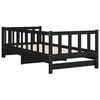 vidaXL Pull-out Day Bed without Mattress Black 2x(90x190)cm
