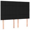 vidaXL LED Headboard Black 144 cm Fabric