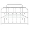 vidaXL Metal Bed Frame without Mattress with Footboard White 107x203cm