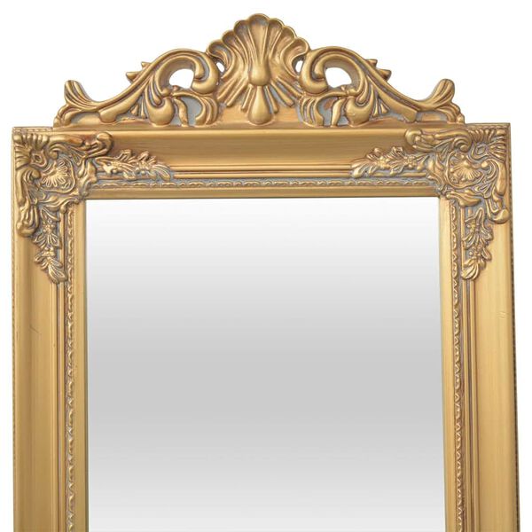 vidaXL Free-Standing Mirror Baroque Style 160x40 cm Gold