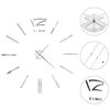 vidaXL 3D Wall Clock | Shiny Silver | EVA | XXL | Adjustable Armrests