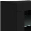 vidaXL Sideboard with LED Lights Black 283x37x67 cm