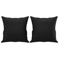 vidaXL Throw Pillows 2 pcs Black 40x40 cm Faux Leather