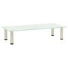 vidaXL TV Stand | Transparent | Tempered glass, Stainless steel | Medium