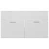 vidaXL 2 Piece Bathroom Furniture Set High Gloss White Engineered Wood