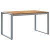 vidaXL Garden Table with U-shaped Legs 140x80x75 cm Solid Wood Acacia