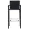 vidaXL 5 Piece Garden Bar Set Black Solid Wood Acacia and Poly Rattan