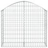 vidaXL Arched Gabion Basket 100x30x80/100 cm Galvanised Iron