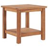 vidaXL Coffee Table | Natural Teak | Solid Teak Wood | 45x45x45 cm | Storage