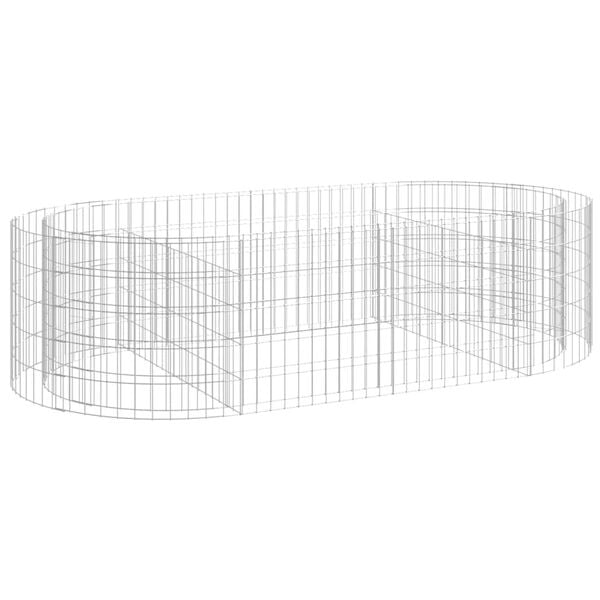 vidaXL Gabion Raised Bed Galvanised Iron 200x100x50 cm