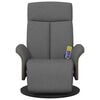 vidaXL Massage Recliner Chair with Footrest Dark Grey Fabric