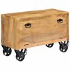 vidaXL Shoe Cabinet | Natural Mango Wood | Solid Mango Wood | Medium