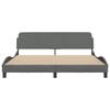 vidaXL Bed Frame "Dover" Dark Grey 180x200 cm King Fabric